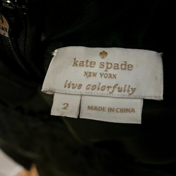 Kate Spade Black Eyelash Lace Collared Dress Sz 2 - Picture 3 of 3